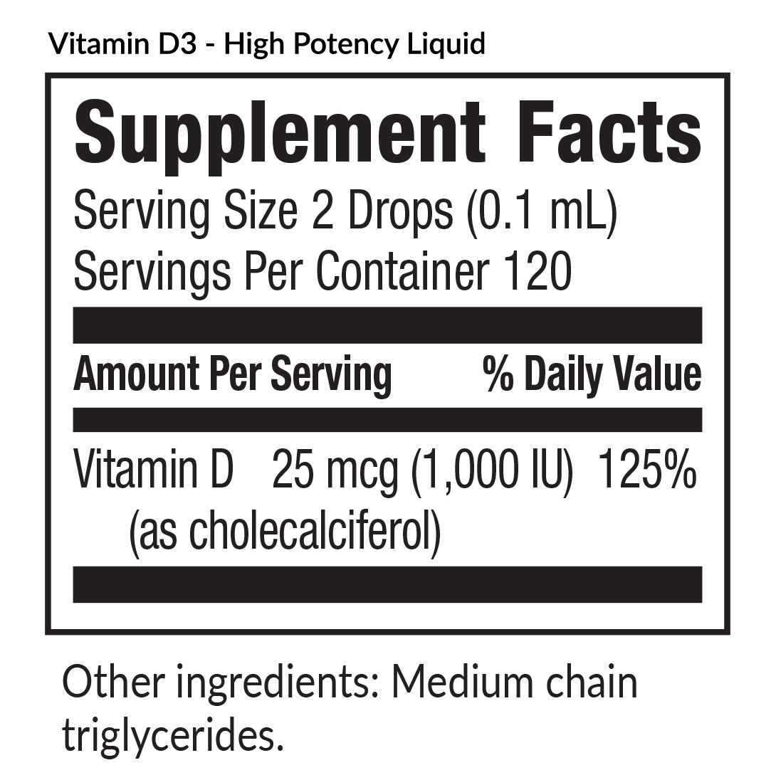 Vitamin D3: High-Potency Liquid
