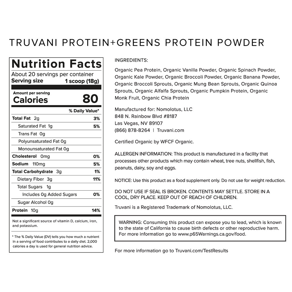 Protein Greens Plant Based Protein Powder