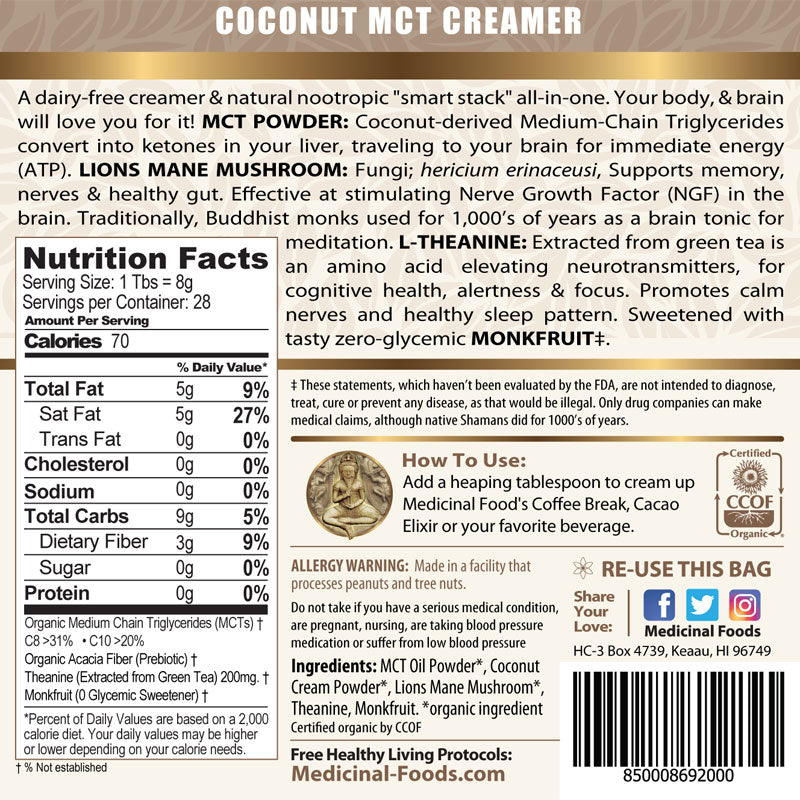 Smart Cream Coconut Creamer 6 oz.